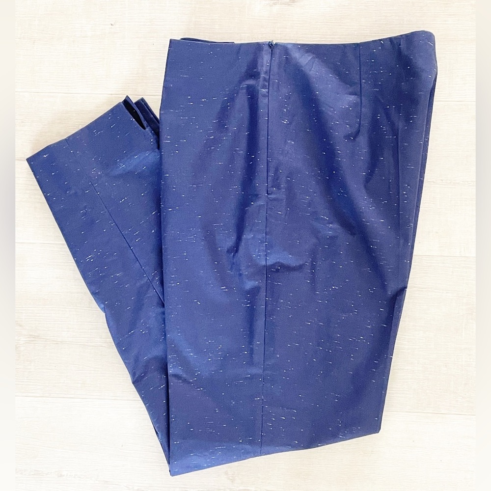 Piazza Sempione blue white slim fit, capris Audrey pants. Made in Italy.